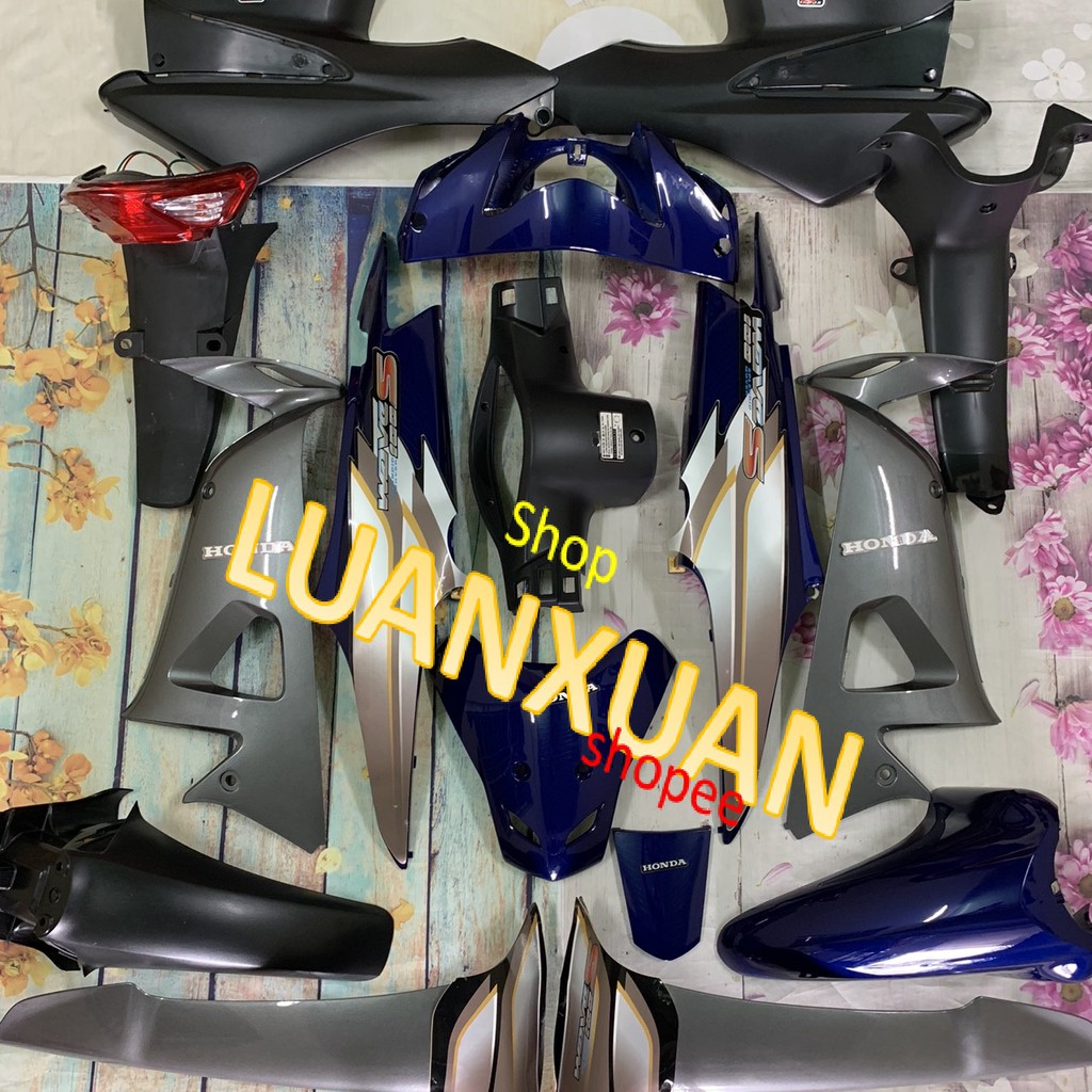 Dàn áo xe Wave RS - wave alpha - wave s100, nhựa ABS nguyên sinh màu XANH TÍM