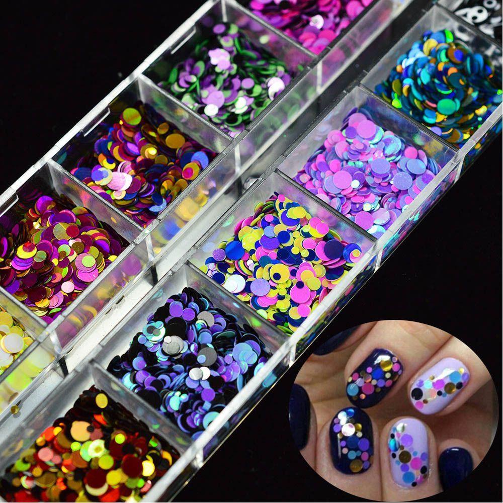 1 Bộ Hạt Kim Tuyến Tròn Lấp Lánh 3D Tự Trang Trí Nhiều Màu Sắc NORMAN