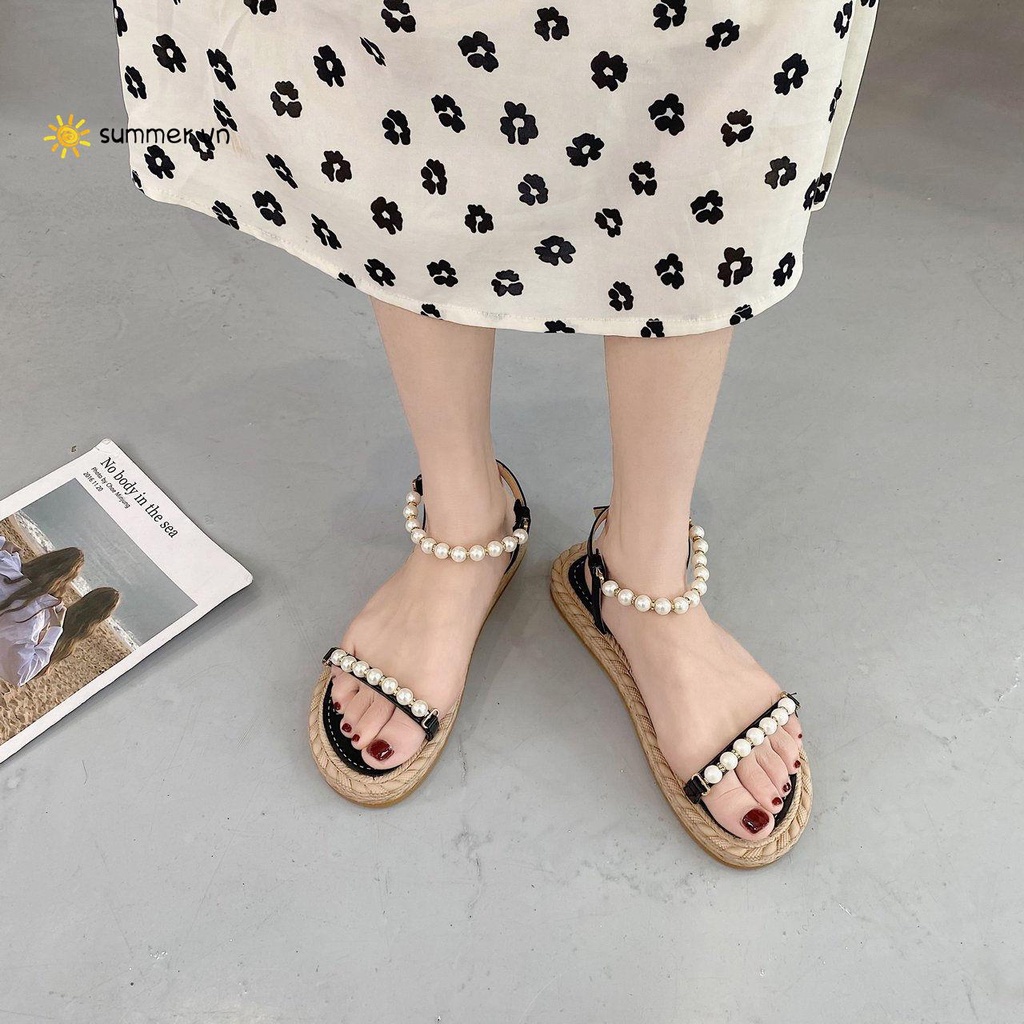 Giày Sandal Đế Bằng Thiết Kế Mới Thời Trang Mùa Hè Dành Cho Nữ 2022