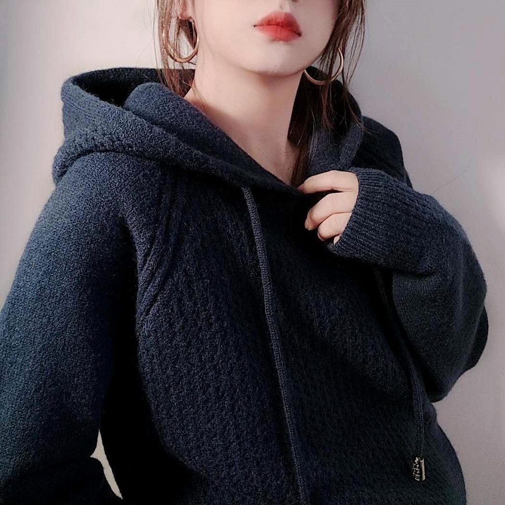 Áo Hoodie Dệt Kim Dày Dáng Rộng Phong Cách Giáng Sinh Thời Trang Mùa Đông 2022 T423