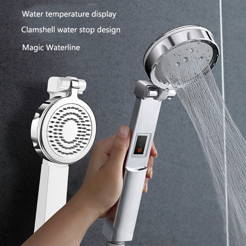 Vòi Hoa Sen Áp Suất Cao 90 Độ Màn Hình Hiển Thị Nhiệt Độ Nước
