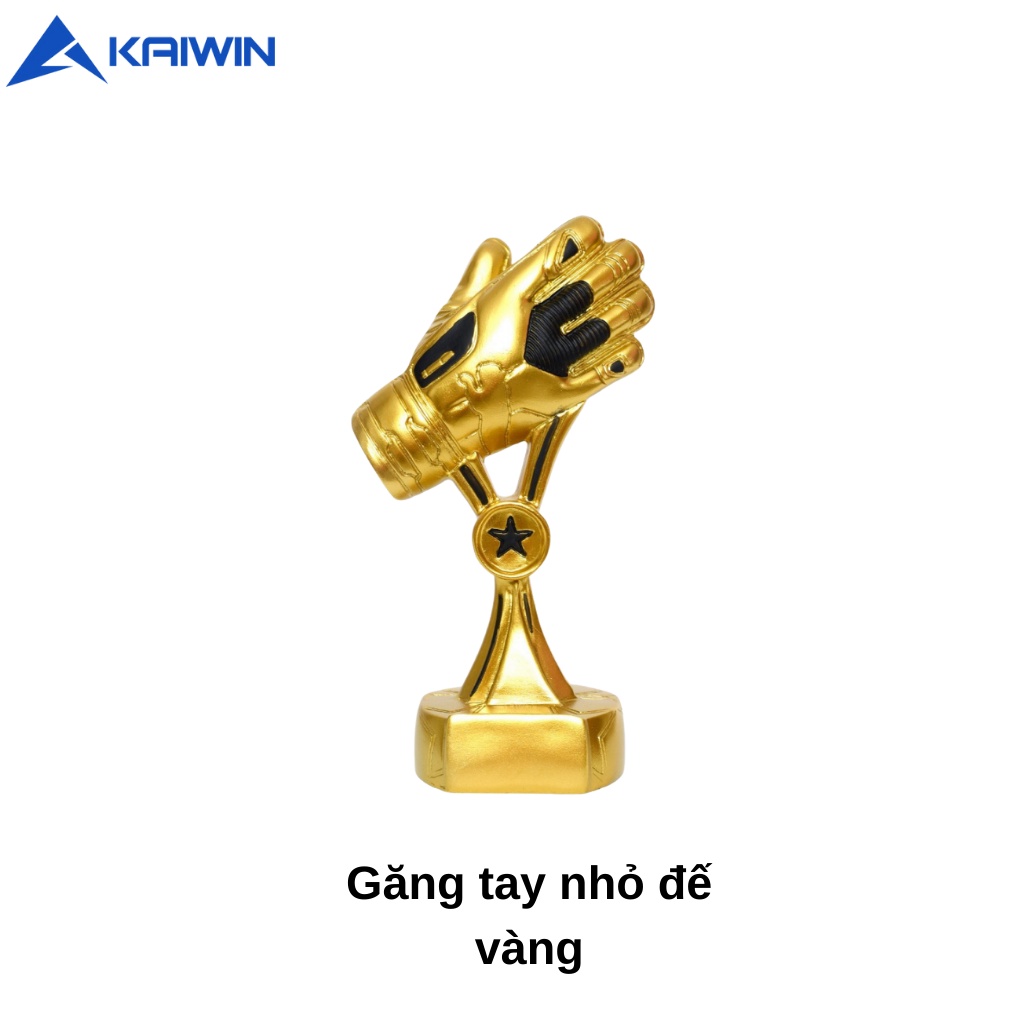 Cúp Găng Tay Vàng EZDAM Làm Từ Hợp Chất Nhựa Cứng Plastic Phủ Sơn Vàng Với Khối Đế Vững Chắc