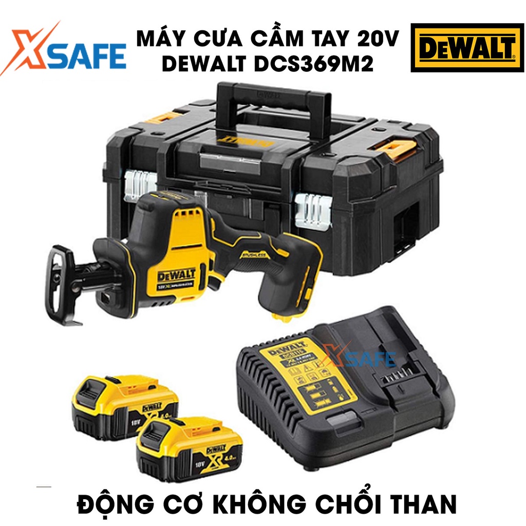 Máy cưa cầm tay 20V Max DEWALT DCS369B Máy cưa chính hãng DeWalt, dùng pin, động cơ không chổi than, có đèn LED làm việc