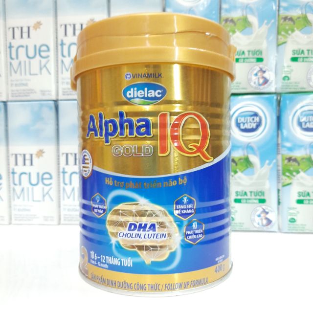 💦💦Sữa Vinamilk Dielac Alpha Gold 2-400g cho bé 6-12 tháng