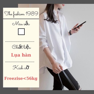 Áo sơ mi nữ trắng dài tay basic chất vải lụa hàn- Áo sơ mi cộc tay chất đũi be trắng