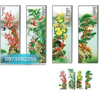 Tranh đính đá tứ quý df252 146x100