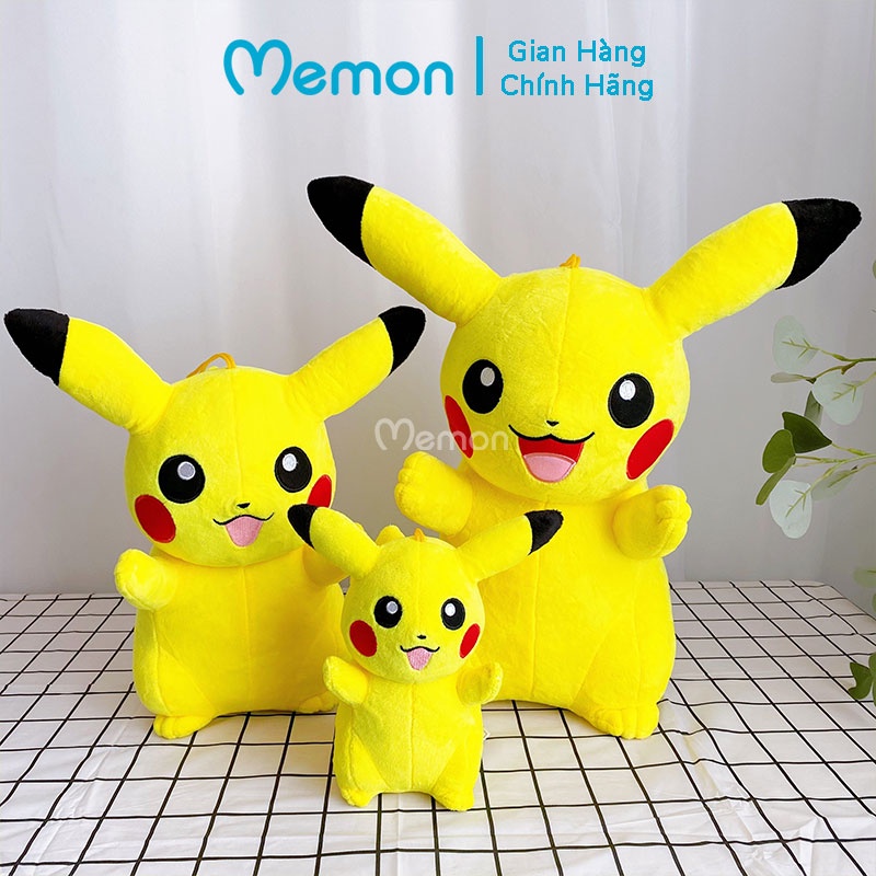 Gấu Bông Pikachu Pokemon Ngồi Cao Cấp Memon