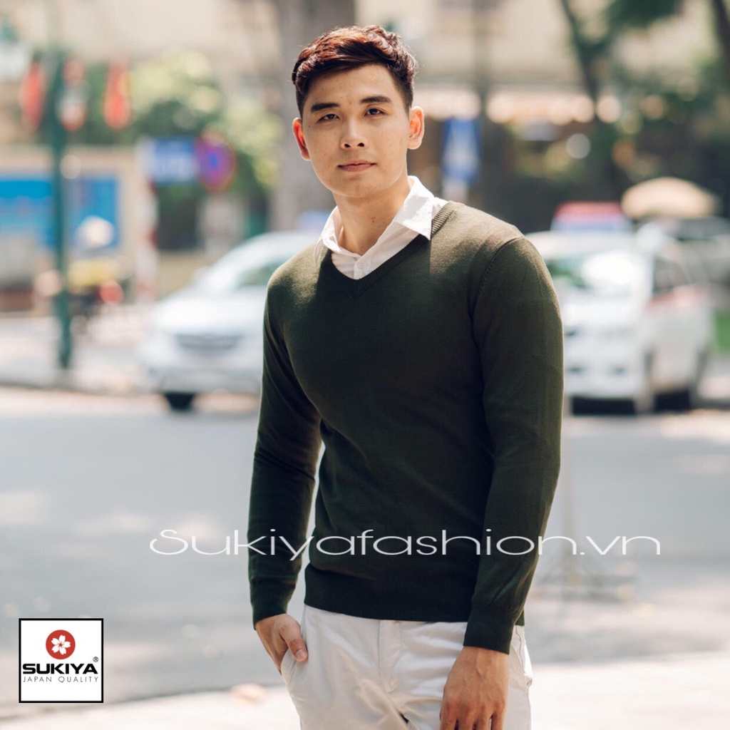 Áo Len Nam Cổ Tim Codo Chất lông cừu mêm mại cao cấp AL13