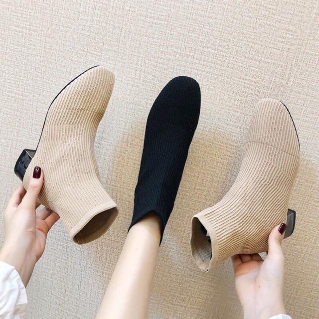 Bốt len cổ cao đế 3 phân
