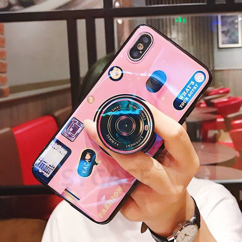 Ốp điện thoại cho VIVO Y12S Y20 Y20S Y20i S1 Pro Y50 Y30 V19 Y12 Y11 Y15 Y17 Y19 V5 V5s V7 Plus Y69 Y85 V9 Youth Y55 Y55s Y53 Y71 V15 V17 Pro có đế đỡ kiểu camera