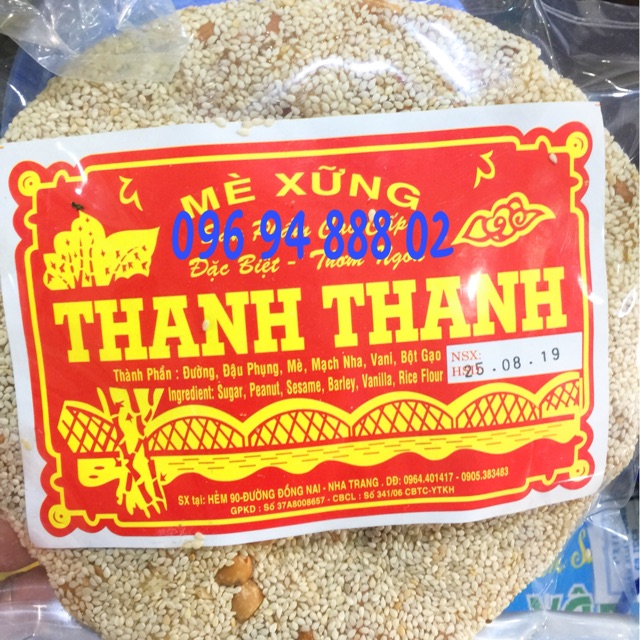 Kẹo mè xửng loại dày 2 bánh