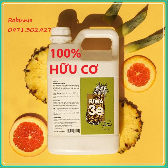 [100% TỪ DỨA] Nước Lau Sàn Fuwa 3e 1800ml