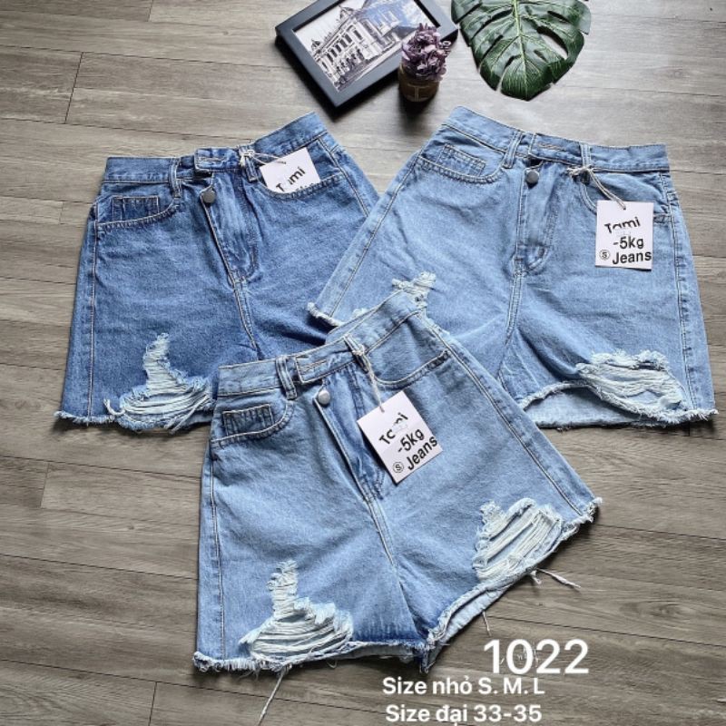 [Mã FAMAYWA giảm 10K đơn 50K] Quần Short Jeans Nữ Nút Kiểu Size nhỏ đến 35 MS 1022 | WebRaoVat - webraovat.net.vn