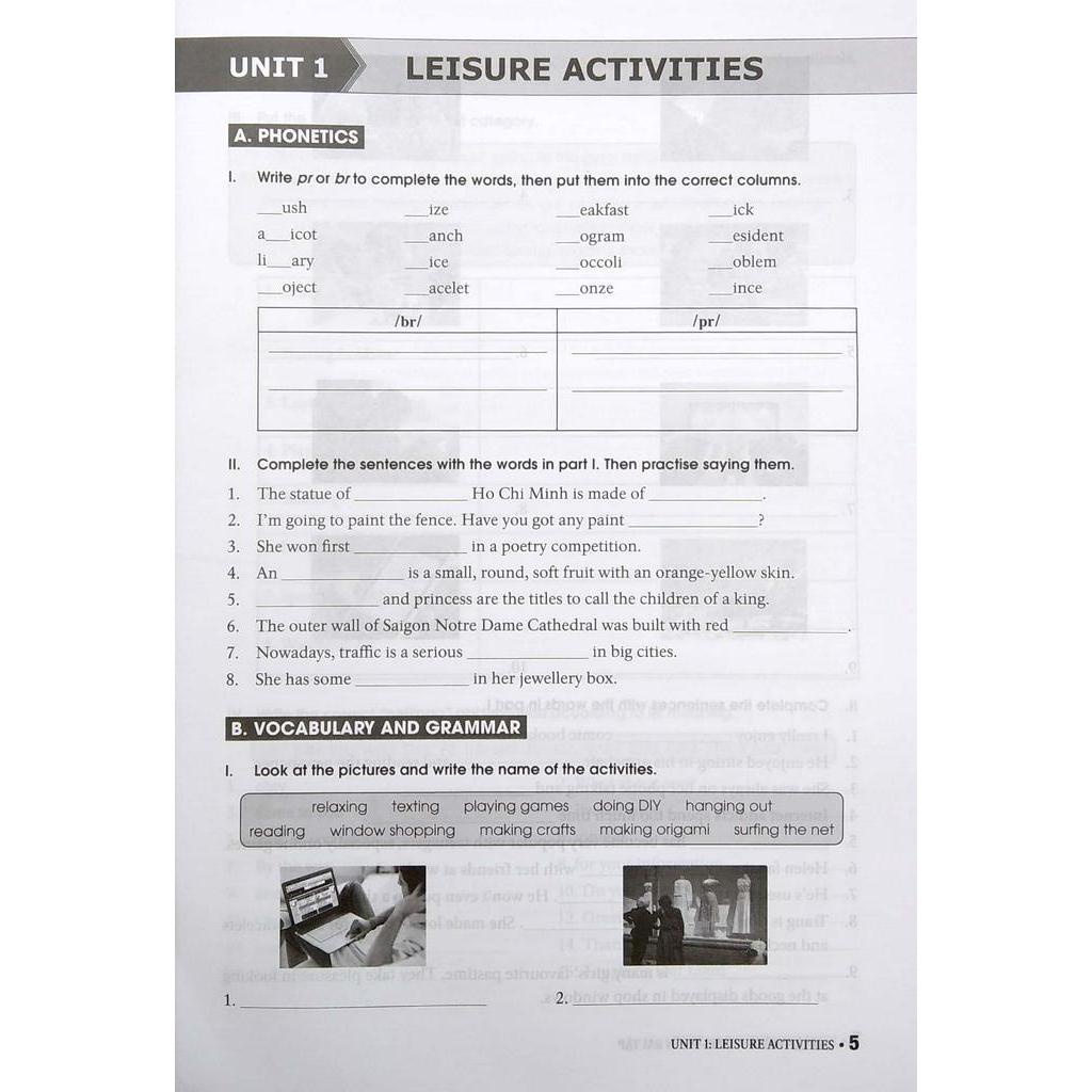 Sách Bài Tập Tiếng Anh Lớp 8 Tập 1  - Theo Chương Trình Mới Của Bộ GD Và Đào Tạo