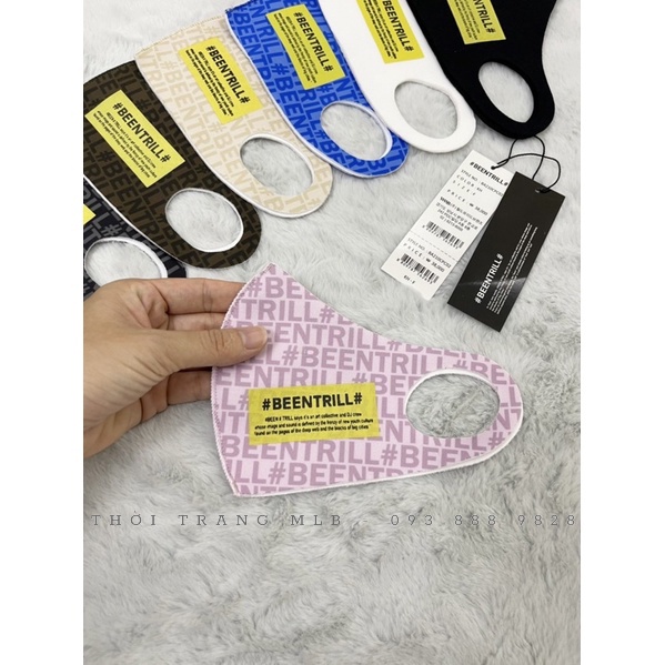 Khẩu Trang Beentrill Chất Liệu Vải Poly Cao Cấp Nhiều Màu Sắc Thoáng Khí, Chống Bụi Thời Trang