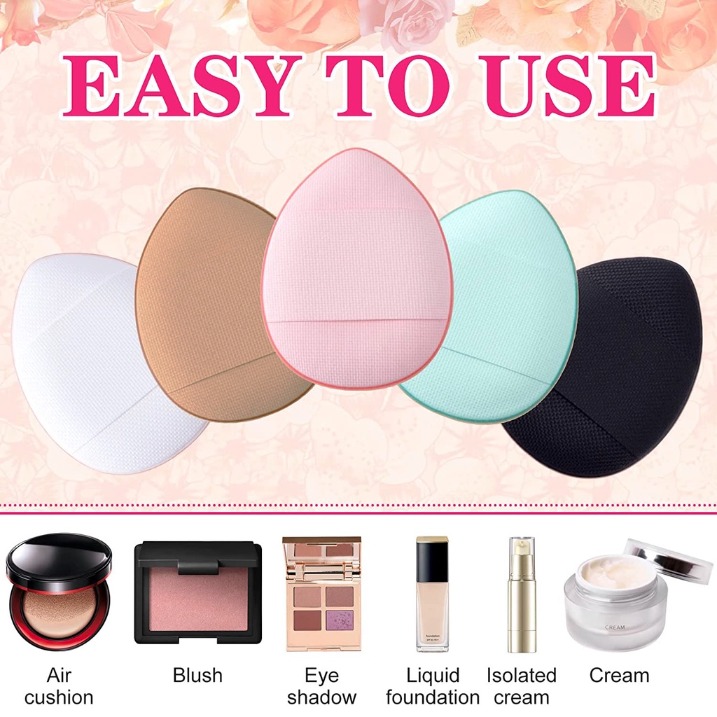 Mút Xốp Trang Điểm Mini Hình Giọt Nước Đeo Ngón Tay