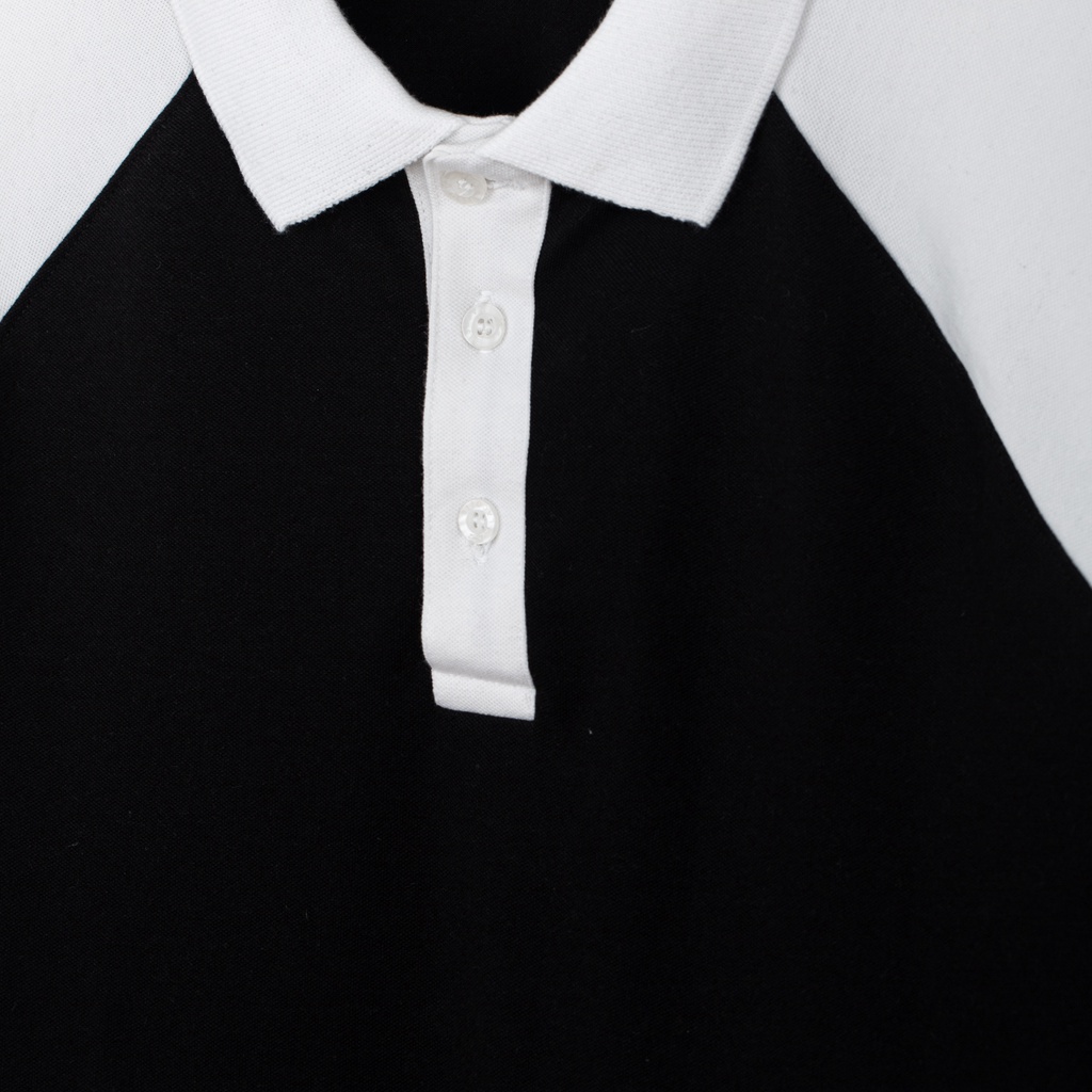 Áo thun POLO nam SEELU vải cá sấu Cotton, chống nhăn, thoáng mát - đen trắng