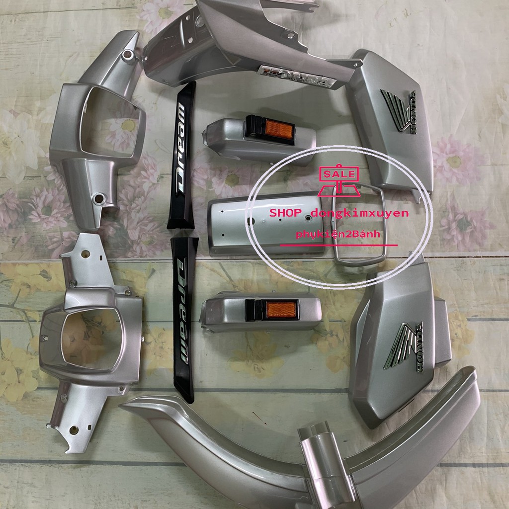 Dàn áo xe dream ll  -vỏ nhựa xe dream 2-nhựa TRẮNG mủ ABS loại 1