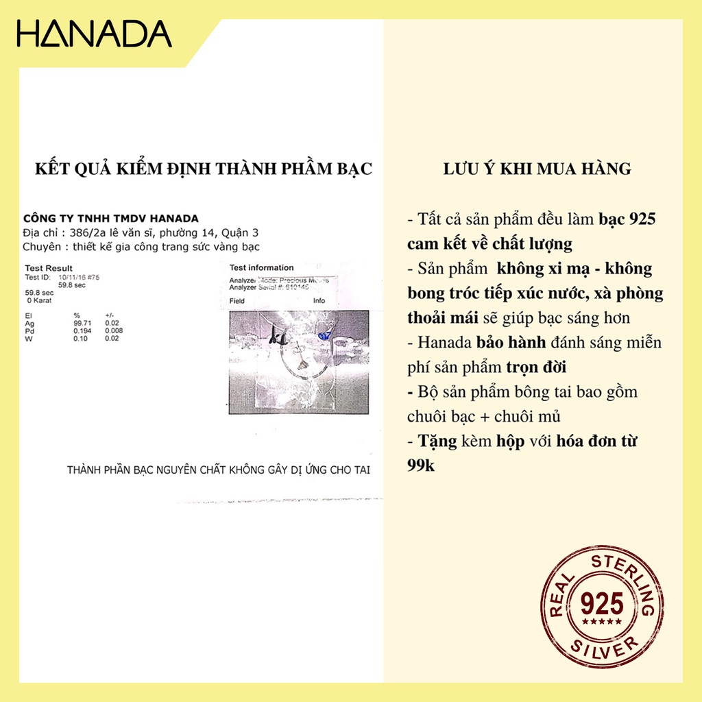 Dây Chuyền Bạc 925 Hanada N-2-S-0181 Vòng Cổ Cầu Vòng Nhiều Màu Đá