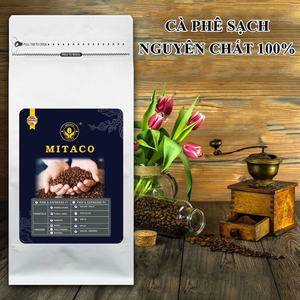 Cà Phê Rang Xay Thượng Hạng F1 MITACO COFFEE (Gói 1kg)