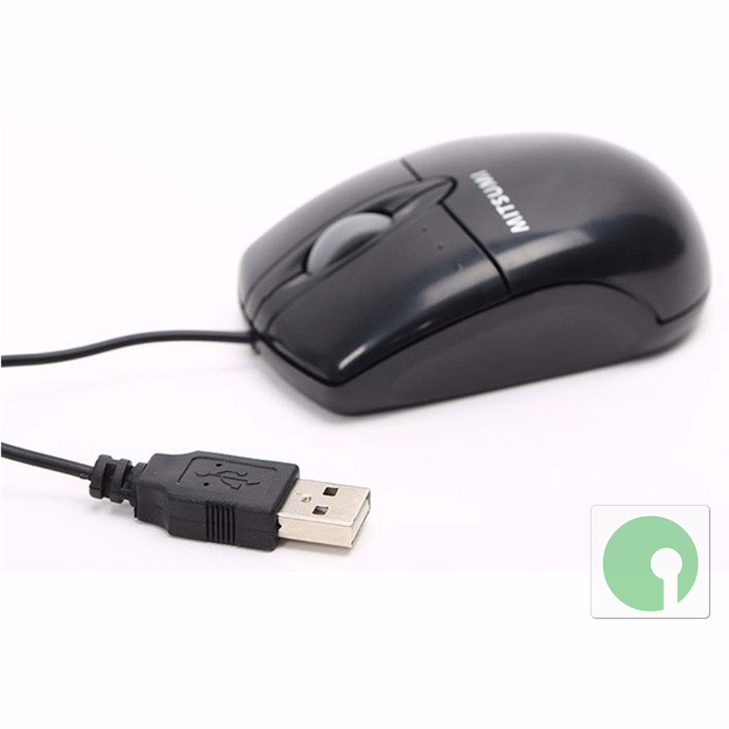 Chuột máy tính Mitsumi mini nhỏ gọn dây cắm USB tương thích các hệ điều hành - NPD-MouseMit-2490