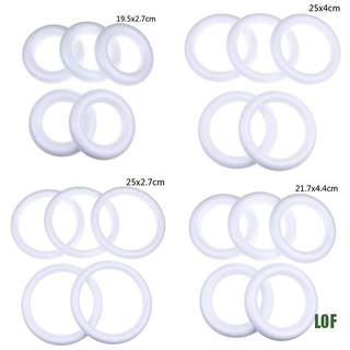 [lof] 5Pcs Polystyrene Styrofoam Foam Ring Half Ring For Handmade Christmas Decoration