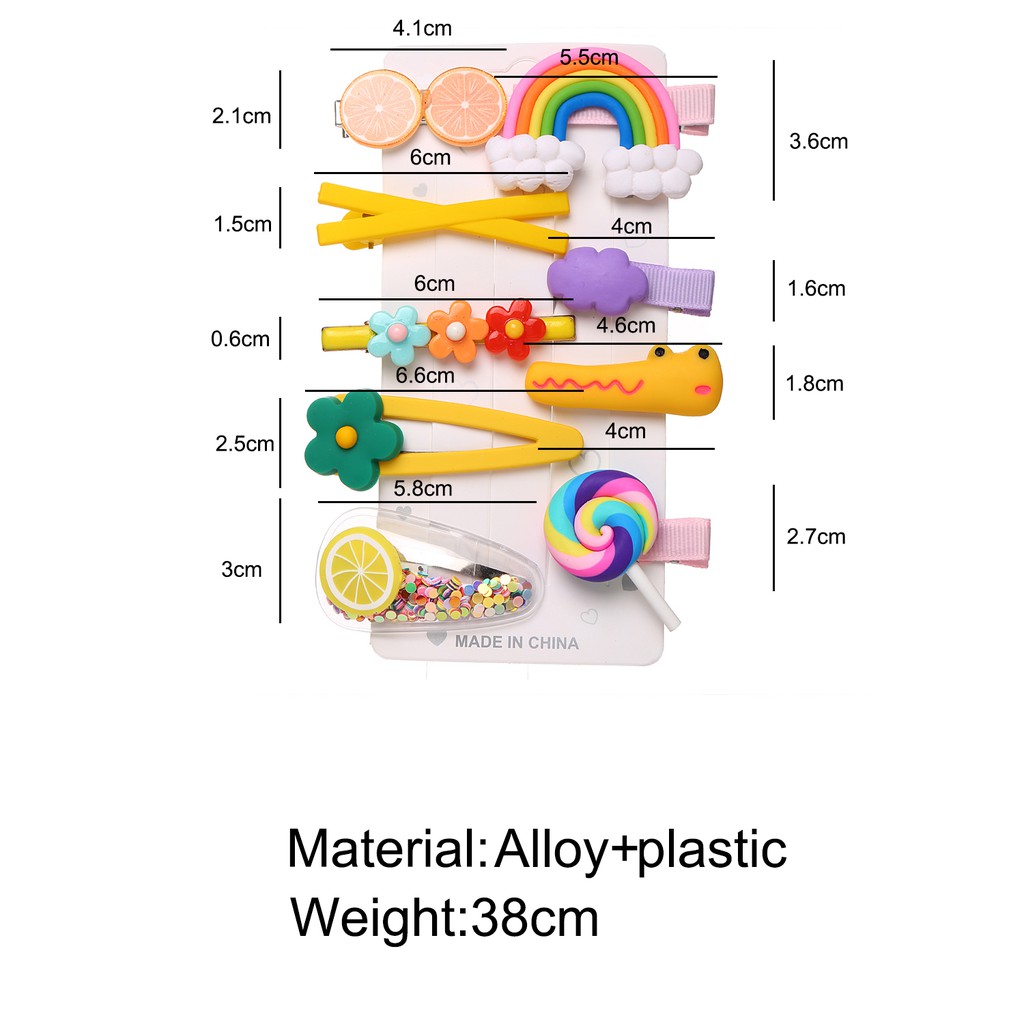 Bộ Kẹp Tóc Nhiều Hình Làm Điệu Cho Bé Gái #KT1002