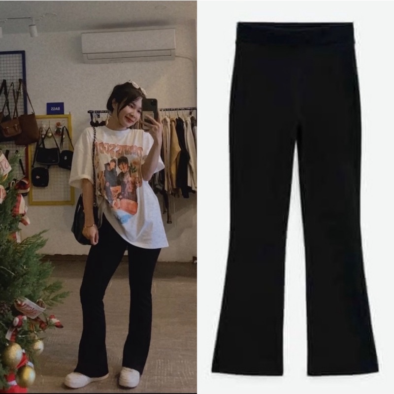 [VIDEO UNBOX] Quần legging ống loe co dãn (ảnh thật)