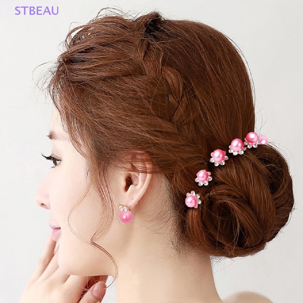 Trâm Cài Tóc Chữ U Bằng Kim Loại Đính Ngọc Trai Tạo Kiểu Tóc Cho Cô Dâu