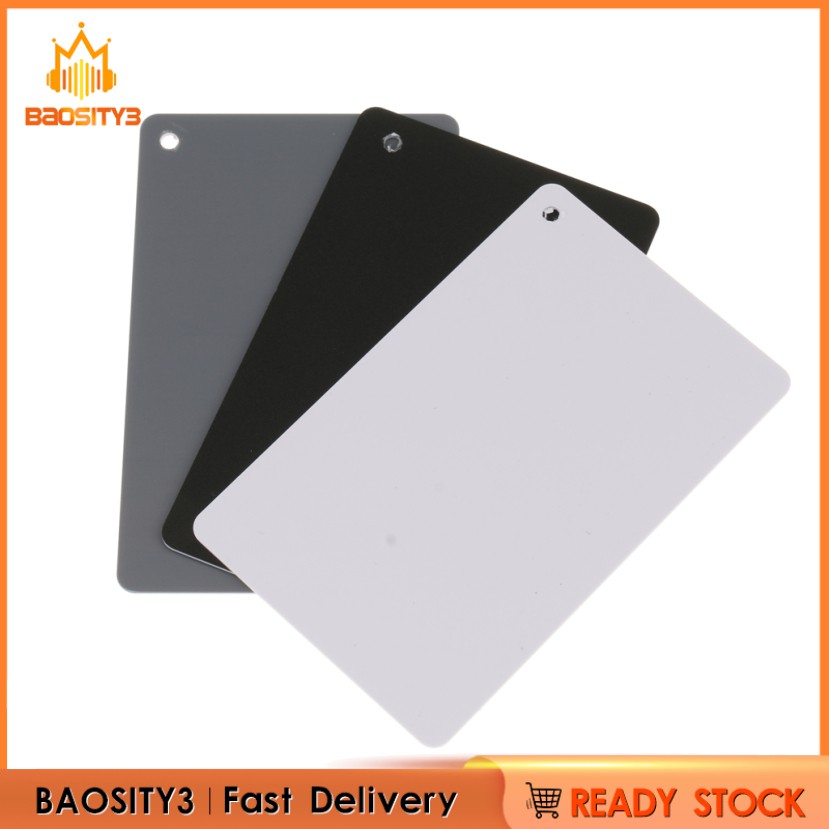 3 Thẻ cân bằng màu xám/ trắng/ đen 18% tiện lợi