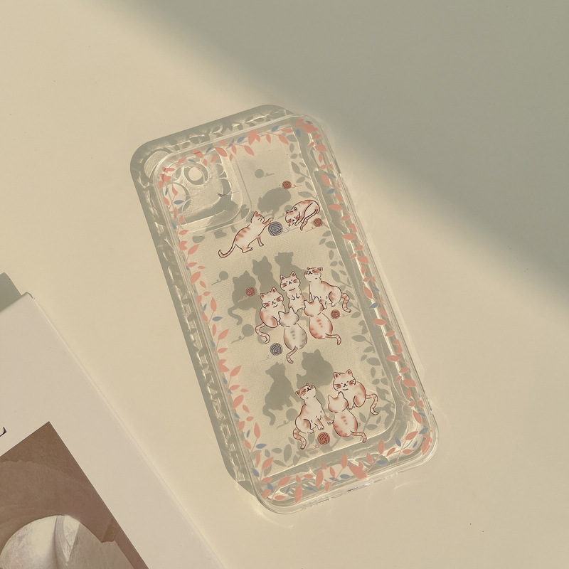 Ốp lưng iphone vuông cạnh hình iPhone/6/6Plus/6s/6sPlus/6/7/7Plus/8/8Plus/X/Xs/Xs Max/11/11Pro/11ProMax/12/12PROMAX/12MINI/12PRO Petal Cat | BigBuy360 - bigbuy360.vn