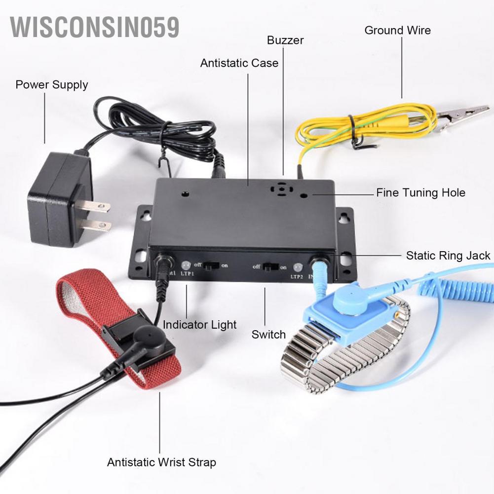 Màn hình giám sát trực tuyến báo động trạm đôi vòng tĩnh 401-Ⅱ 100-240V 【Wisconsin059】