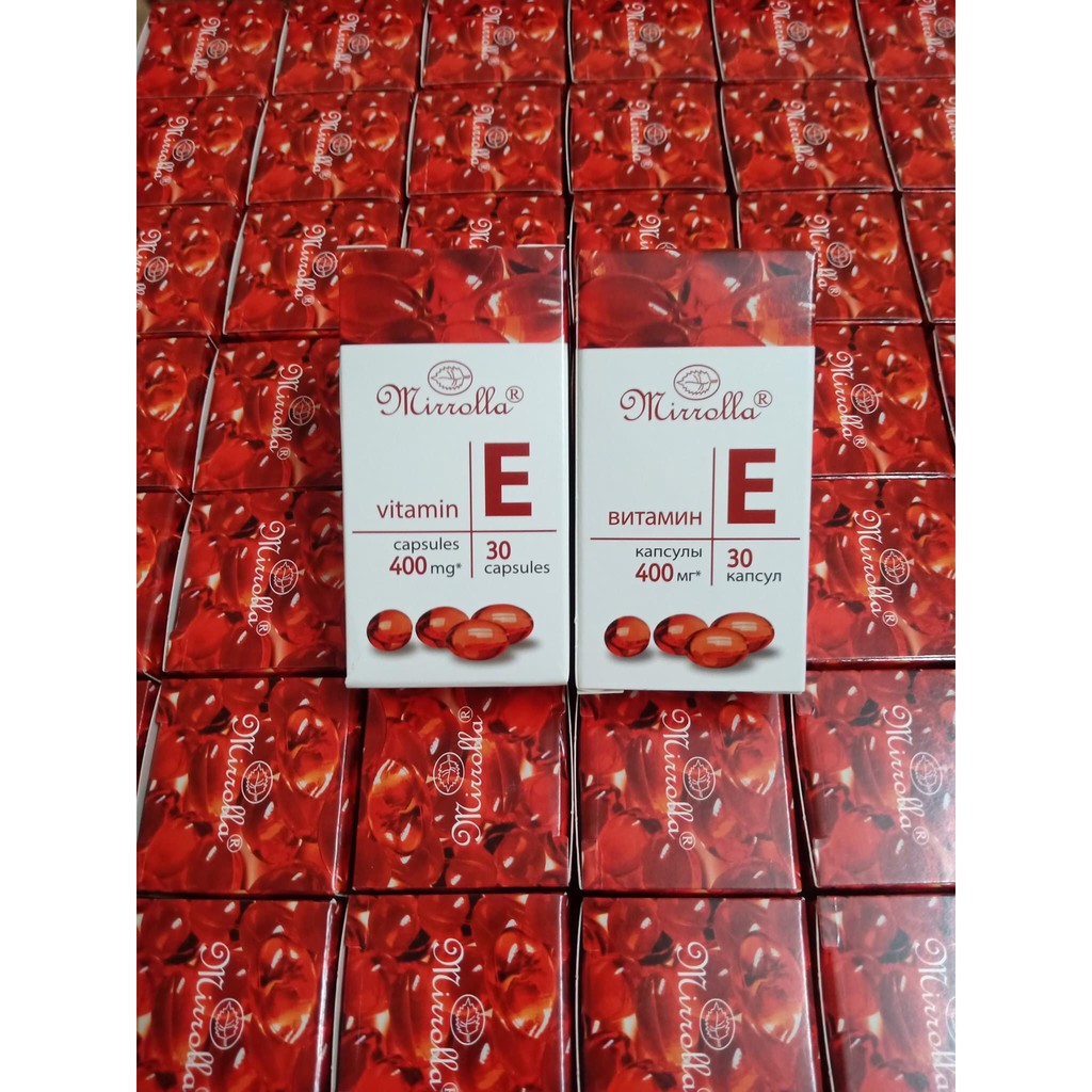 Vitamin E đỏ 400mg Mirrolla Nga lọ nhựa sẵn | BigBuy360 - bigbuy360.vn