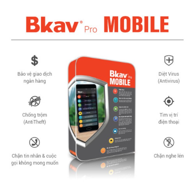 Phần Mềm Bảo Vệ Điện Thoại Bkav Mobile Security - Hàng Chính Hãng