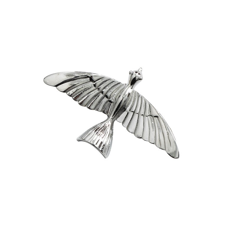 Ghim cài áo Vest Nam Lapel Pin thời trang hình chú chim màu bạc GH-303 {Phụ kiện Vest Nam - AdamZone}