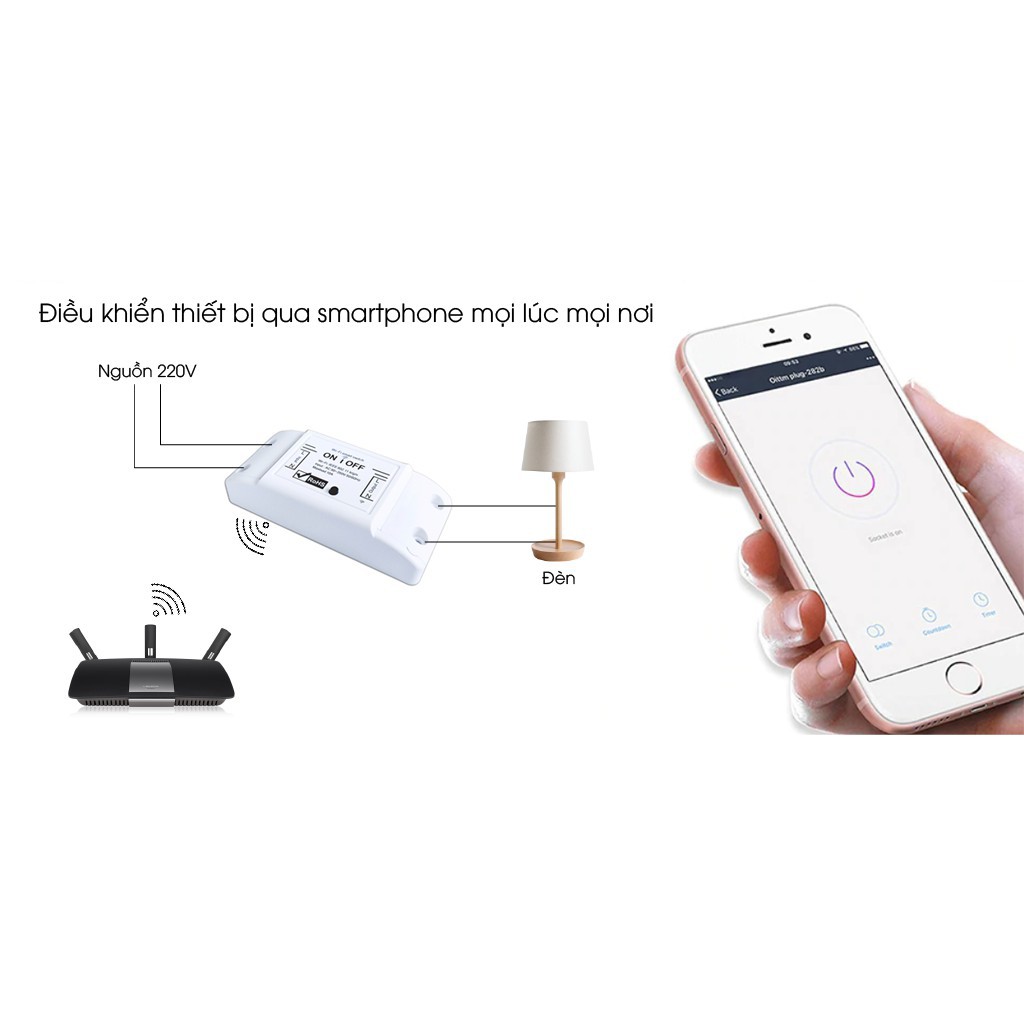 Công Tắc TUYA Wifi+ Bluetooth Điều Khiển Từ Xa Tuya Basic
