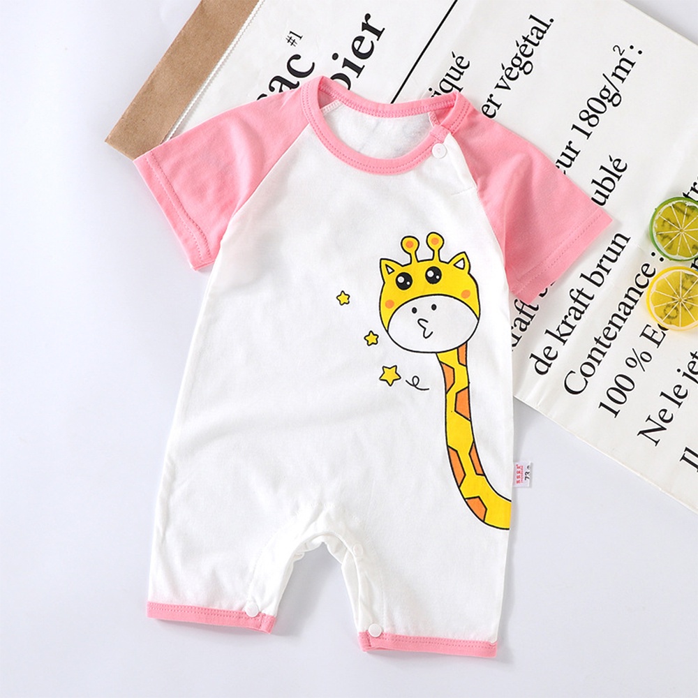 Bodysuit cho bé trai bé gái sơ sinh 0-12 tháng kiểu dáng liền thân ngắn tay hàng Quảng Châu cao cấp _ BD06