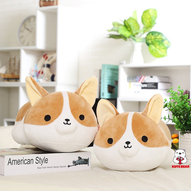 Gấu Bông Cún Con Corgi đáng yêu - Quà Tặng Giáng Sinh Noel Size ~45cm - Kute Phô Mai Que