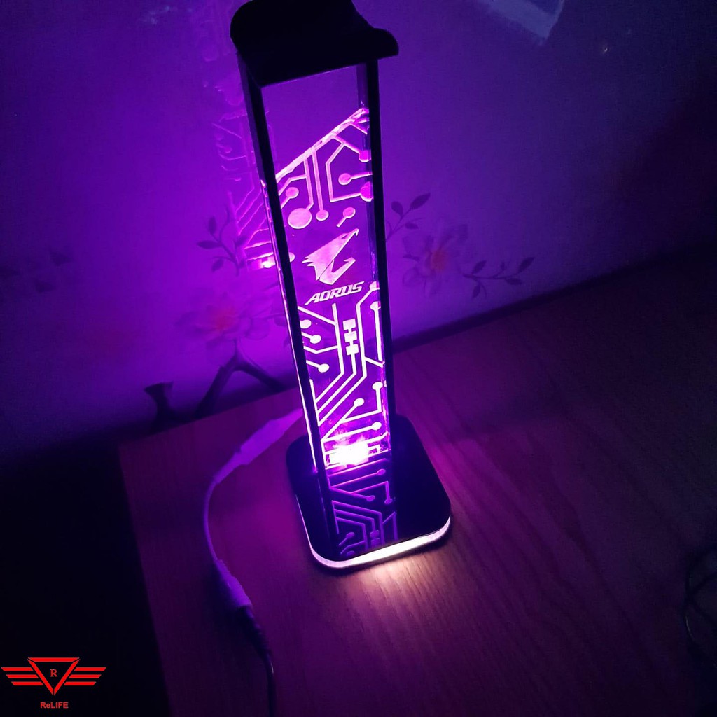 Giá treo tai nghe Led RGB ReLIFE Logo AORUS