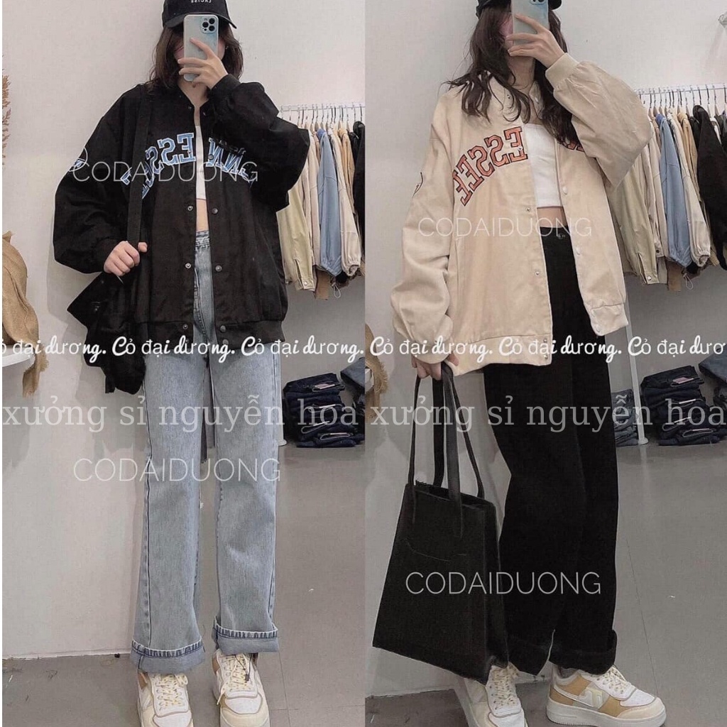 Áo bomber kaki - áo bomber kaki unisex in chữ TEENESSEE bao ngầu bao chất (kèm video/ảnh thật) Xưởng Sỉ nguyễn Hoa