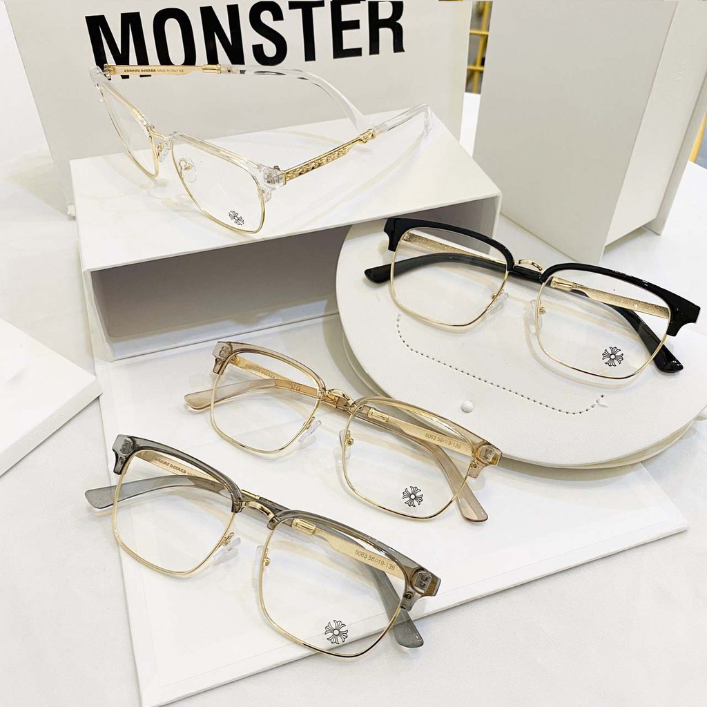 MẮT KÍNH GIẢ CẬN FORM VUÔNG 8063 GỌNG KIM LOẠI 441 SIÊU HOT | BigBuy360 - bigbuy360.vn