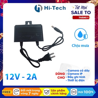 Cục nguồn camera, adapter sạc điện 12v - 2A ngoài trời chống nước dùng cho camera dahua yoosee imou ezviz hik