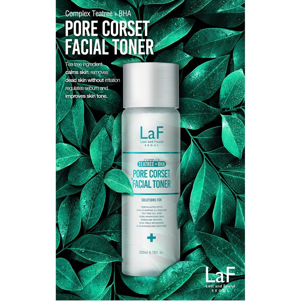 [Date:18/11/2022] Nước Hoa Hồng Cho Da Mụn LaF Teatree Bha Pore Corset Facial Toner