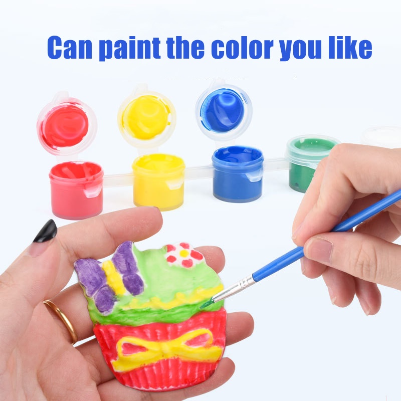 SABUY Tự làm Sơn Thạch cao Búp bê Trẻ em Tranh Vẽ Mô hình Thạch cao Đồ chơi