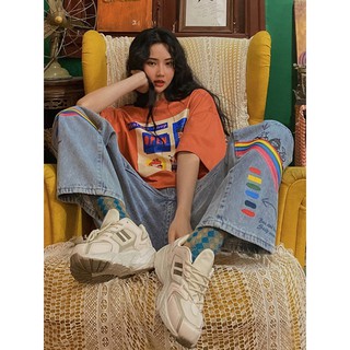 (SẴN+VIDEO ẢNH THẬT) Quần jean ulzzang in màu dáng rộng phong cách LISA Blackpink fashionita KÈM 2 ẢNH THẬT CUỐI