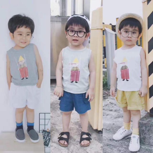 [Outlet sale] Áo ba lỗ bé trai xuất Hàn