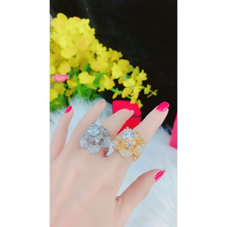Nhẫn nữ mạ vàng và bạch kim 0450206 - Mang đi chơi, đi tiệc rất đẹp
