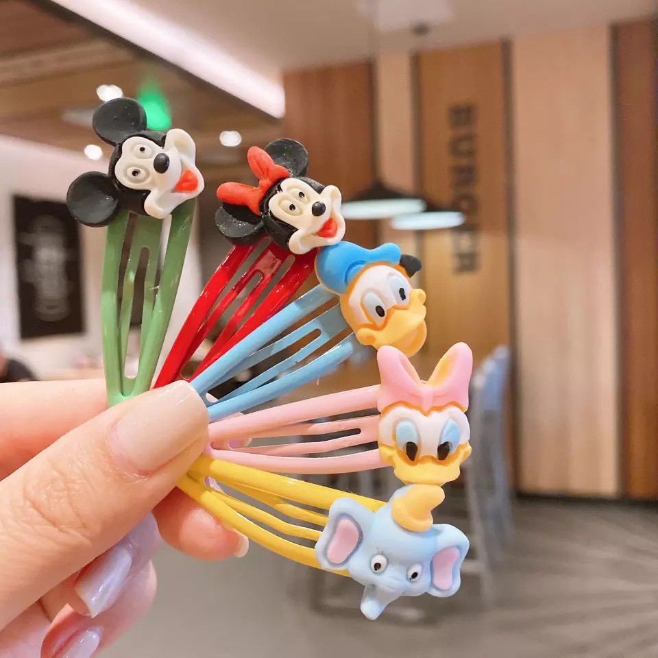 Kẹp tóc cho bé set 2 kẹp tóc bé gái phong cách Hàn Quốc kẹp tóc mái hoạt hình cute - Seka 2103.27 CS10