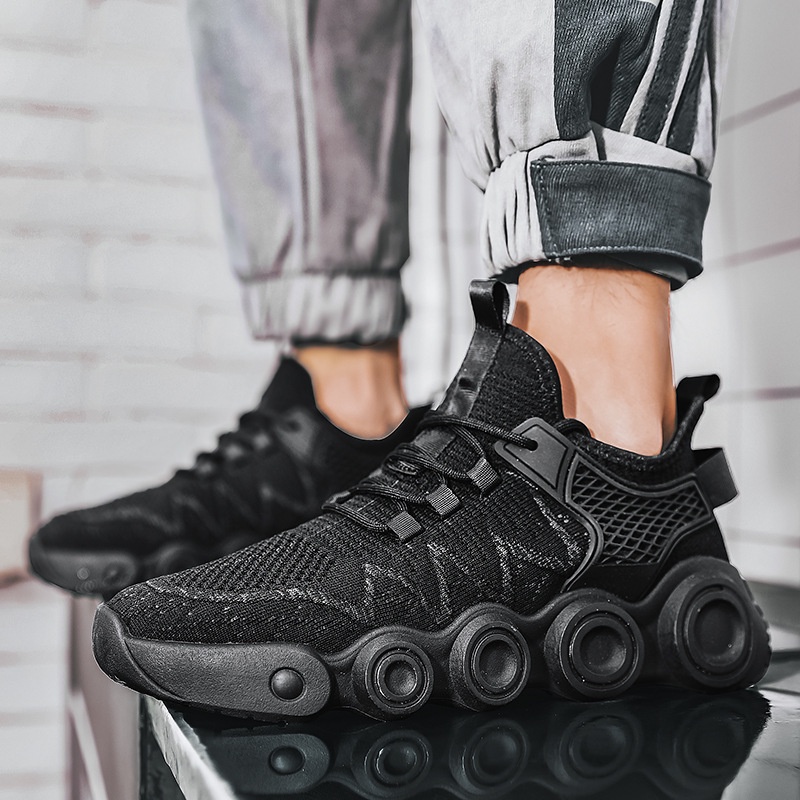 Giày Thể Thao Nam GEMI - Sneaker Màu Kaki - Đen, Giày Thể Thao Phù Hợp Mọi Lứa Tuổi, Ôm Chân - G5125