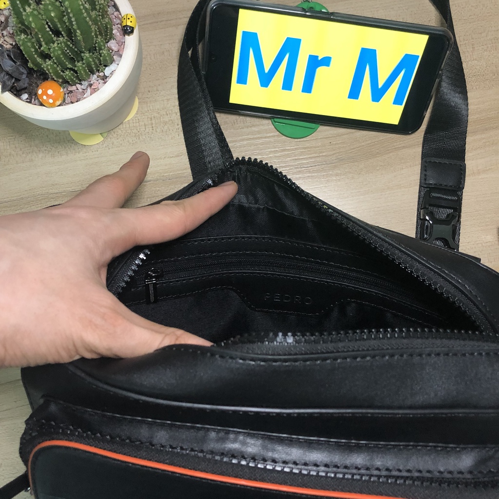 Túi đeo chéo nam PEDRO logo